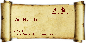 Lám Martin névjegykártya