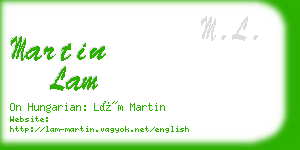 martin lam business card
